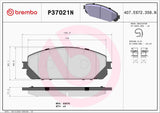 Brembo OE Prem NAO Ceramic Pads (Front) - 14-21 Jeep Cherokee by Brembo P37021N-BRE