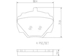 Brembo OE Prem NAO Ceramic Pads (Rear) - 94-95 Land Rover Defender 90/94-99 Disco by Brembo P44001N-BRE