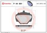 Brembo OE Prem LowMet Pads (Rear) - 94-95 Land Rover Defender 90/94-99 Disco by Brembo P44001-BRE
