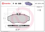 Brembo OE Prem LowMet Pads (Front) - 99-04 Land Rover Disco/95-02 Range Rover by Brembo P44008-BRE