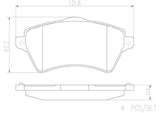 Brembo OE Prem NAO Ceramic Pads (Front) - 02-05 Land Rover Freelander by Brembo P44011N-BRE