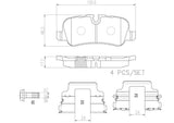 Brembo OE Prem NAO Ceramic Pads (Rear) - 10-16 Land Rover LR4/10-12 Range Rover by Brembo P44019N-BRE