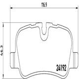 Brembo OE Prem LowMet Pads (Rear) - 10-16 Land Rover LR4/10-12 Range Rover by Brembo P44019-BRE