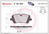 Brembo OE Prem LowMet Pads (Rear) - 2020 Land Rover Defender 110/17-20 Disco by Brembo P44021-BRE