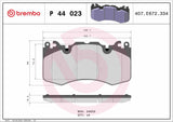 Brembo OE Prem LowMet Pads (Front) - 10-20 Land Rover by Brembo P44023-BRE