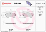 Brembo OE Ceramic Brake Pads (Front) - 18-20 Jaguar E-Pace/20-24 Land Rover Defender 110 by Brembo P44028N-BRE