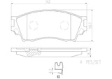 Brembo OE Prem NAO Ceramic Pads (Front) - 95-02 Mazda Millenia by Brembo P49019N-BRE