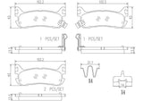 Brembo OE Prem NAO Ceramic Pads (Rear) - 94-97 Mazda Miata/99-05 Miata/95-98 Protege by Brembo P49021N-BRE