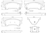 Brembo OE Prem NAO Ceramic Pads (Front) - 89-92 Ford Probe/94-02 Mazda 626/99-03 Protege by Brembo P49023N-BRE