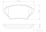 Brembo OE Prem NAO Ceramic Pads (Front) - 01-05 Mazda Miata by Brembo P49029N-BRE