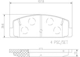 Brembo OE Prem NAO Ceramic Pads (Rear) - 03-05 Mazda 6/2003 Protege/1991 RX-7/93-95 RX-7 by Brembo P49036N-BRE