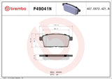 Brembo OE Prem NAO Ceramic Pads (Rear) - 07-10 Ford Edge/07-10 Lincoln MKX/07-12 Mazda CX-7 by Brembo P49041N-BRE