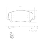 Brembo OE Prem NAO Ceramic Pads (Front) - 13-20 Mazda CX-5 by Brembo P49045N-BRE