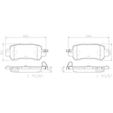 Brembo OE Prem NAO Ceramic Pads (Rear) - 16-18 Mazda CX-3/13-15 CX-5 by Brembo P49047N-BRE