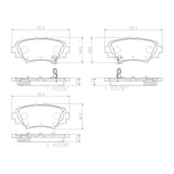 Brembo OE Prem NAO Ceramic Pads (Rear) - 14-16 Mazda 3 by Brembo P49049N-BRE