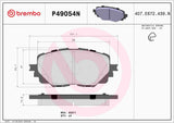 Brembo OE Prem NAO Ceramic Pads (Front) - 17-20 Fiat 124 Spider/16-20 Mazda MX-5 Miata by Brembo P49054N-BRE