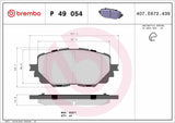 Brembo OE Prem LowMet Pads (Front) - 17-20 Fiat 124 Spider/16-20 Mazda MX-5 Miata by Brembo P49054-BRE