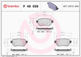 Brembo OE PRIME LowMet Brake Pads (Rear) - 18-21 Mazda 6 by Brembo P49059-BRE