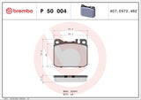 Brembo OE Prem LowMet Pads (Rear) - 86-87 Mercedes 300SDL by Brembo P50004-BRE