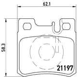 Brembo OE Prem LowMet Pads (Rear) - 90-93 Mercedes 300CE by Brembo P50009-BRE