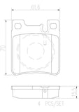 Brembo OE Prem NAO Ceramic Pads (Rear) - Mercedes by Brembo P50017N-BRE