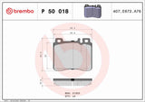 Brembo OE Prem LowMet Pads (Front) - Mercedes by Brembo P50018-BRE