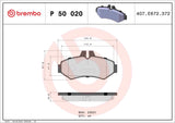 Brembo OE Prem LowMet Pads (Rear) - Mercedes by Brembo P50020-BRE