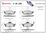 Brembo OE Prem LowMet Pads (Front) - 98-03 Mercedes ML320/03-05 ML350/1999 ML430 by Brembo P50039-BRE