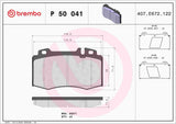 Brembo OE Prem LowMet Pads (Front) - Mercedes by Brembo P50041-BRE