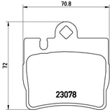 Brembo OE Prem LowMet Pads - Mercedes by Brembo P50042-BRE
