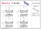 Brembo OE Prem LowMet Pads (Rear) - 98-03 Mercedes ML320/03-05 ML350/1999 ML430 by Brembo P50044-BRE