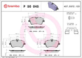 Brembo OE Prem LowMet Pads (Front) - Mercedes by Brembo P50045-BRE