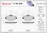 Brembo OE Prem LowMet Pads (Front) - Mercedes by Brembo P50049-BRE