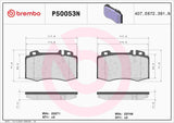Brembo OE Prem NAO Ceramic Pads (Front) - Mercedes by Brembo P50053N-BRE