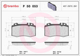 Brembo OE Prem LowMet Pads (Front) - Mercedes by Brembo P50053-BRE
