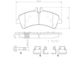 Brembo OE Prem NAO Ceramic Pads (Rear) - 07-08 Dodge Sprinter 3500 by Brembo P50060N-BRE