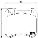 Brembo OE Prem LowMet Pads (Rear) - Mercedes by Brembo P50061-BRE