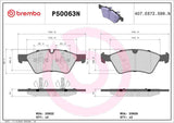 Brembo OE Prem NAO Ceramic Pads (Front) - Mercedes by Brembo P50063N-BRE