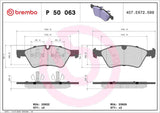 Brembo OE Prem LowMet Pads (Front) - Mercedes by Brembo P50063-BRE