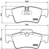 Brembo OE Prem LowMet Pads (Rear) - Mercedes by Brembo P50064-BRE