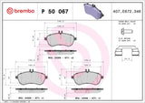 Brembo OE Prem LowMet Pads (Front) - Mercedes by Brembo P50067-BRE