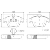 Brembo OE Prem NAO Ceramic Pads - Mercedes by Brembo P50068N-BRE