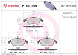 Brembo OE Prem LowMet Pads (Front) - Mercedes by Brembo P50069-BRE