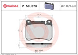 Brembo OE Prem LowMet Pads (Front) - Mercedes by Brembo P50073-BRE