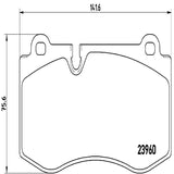 Brembo OE Prem LowMet Pads - Mercedes by Brembo P50074-BRE