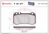Brembo OE LowMet Brake Pads (Rear) - Mercedes by Brembo P50077-BRE