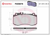 Brembo OE Prem NAO Ceramic Pads (Front) - Mercedes by Brembo P50087N-BRE