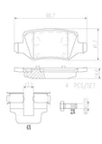 Brembo OE Prem NAO Ceramic Pads (Rear) - 2008 Mercedes B200 by Brembo P50090N-BRE