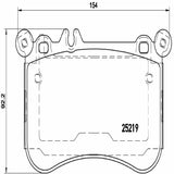 Brembo OE Prem LowMet Pads (Front) - Mercedes by Brembo P50098-BRE