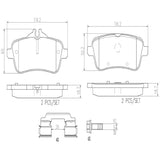 Brembo OE Prem NAO Ceramic Pads (Rear) - Mercedes by Brembo P50099N-BRE